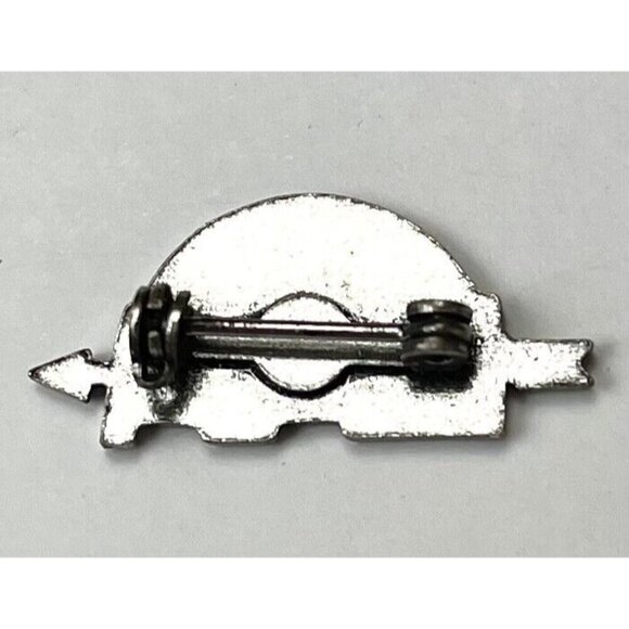 VTG Silvertone CAA Camp Archery Association Silverbow Archer Award Pin PINBACK - Picture 3 of 3